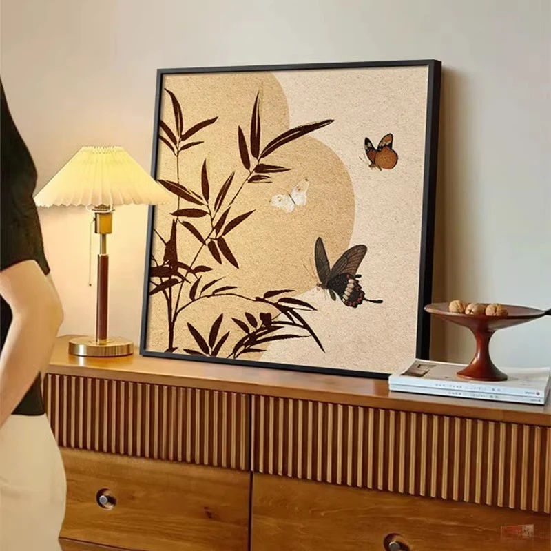 法式中古风餐厅挂画卧室床头柜背景墙画客厅复古装饰画高级感挂画