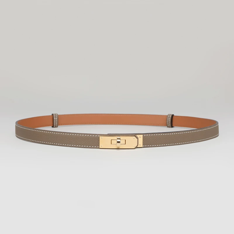 H家真皮腰带女款2024新款真牛皮皮带配裙子连衣裙松紧皮带时尚