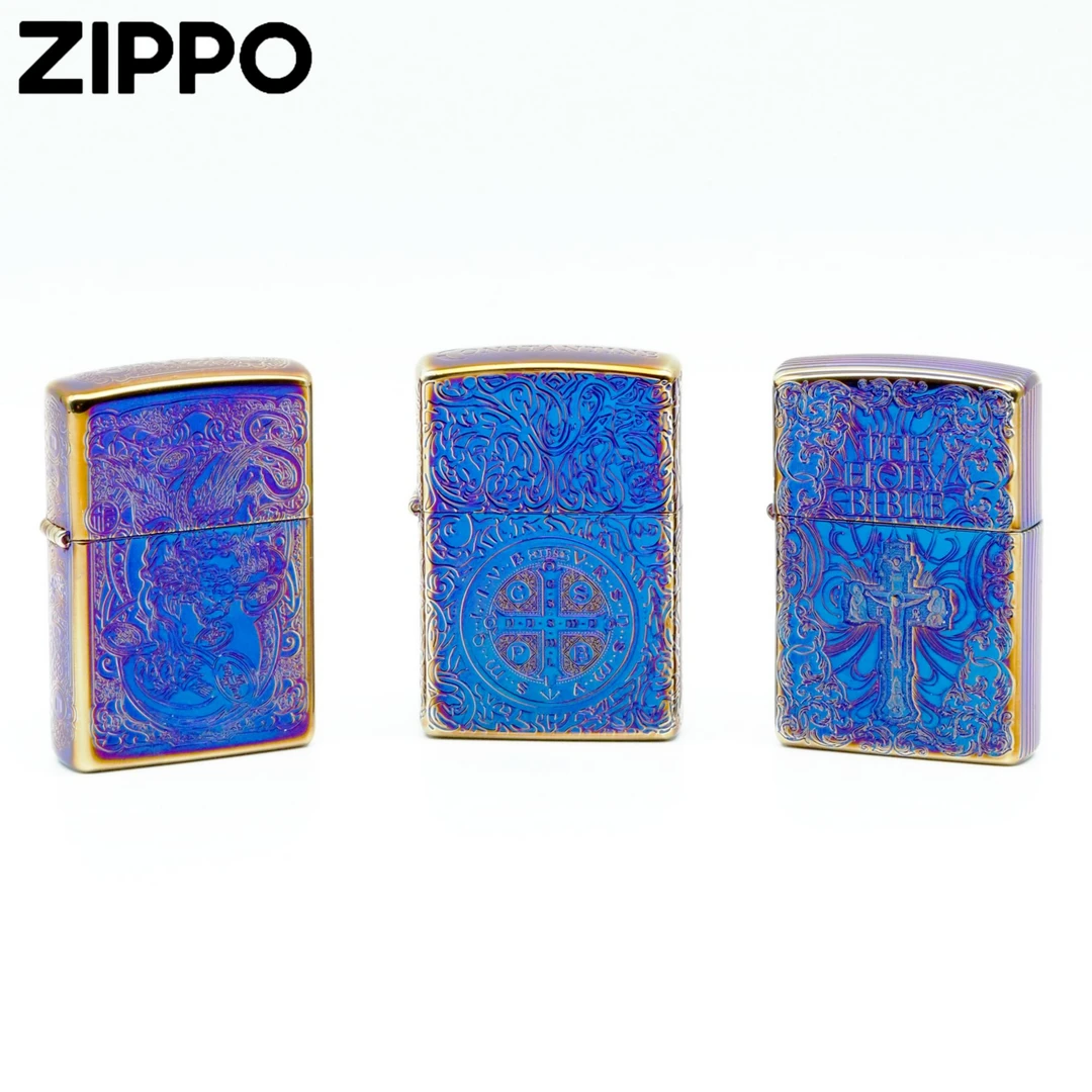 ZIPPO正品打火机/黄铜立体雕刻熏金烤蓝系列-送礼收藏DY9902XJ