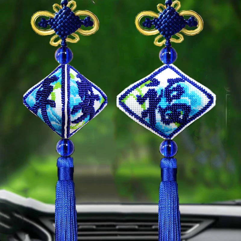 男士自用精美高档汽车挂件平安福车载后视镜吊坠纳福招财保平安