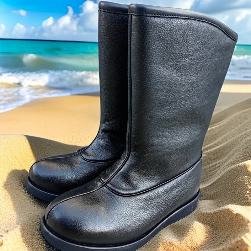 民族，冬季，牛皮，男女同款靴子，保暖