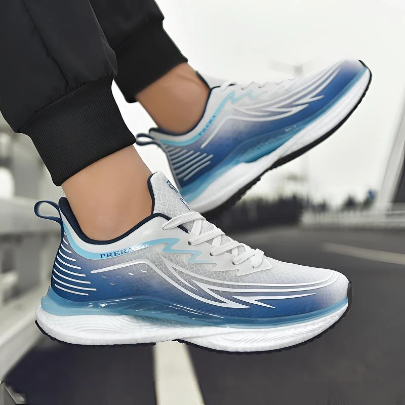 夏季时尚舒适透气低帮轻便跑步情侣款缓震鞋子休闲鞋减震百搭男士