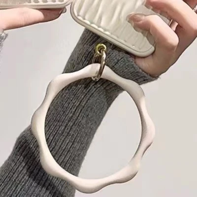 【白色竹节手环】圈圈手拎挂适用苹果华为OPPO小米VIVO