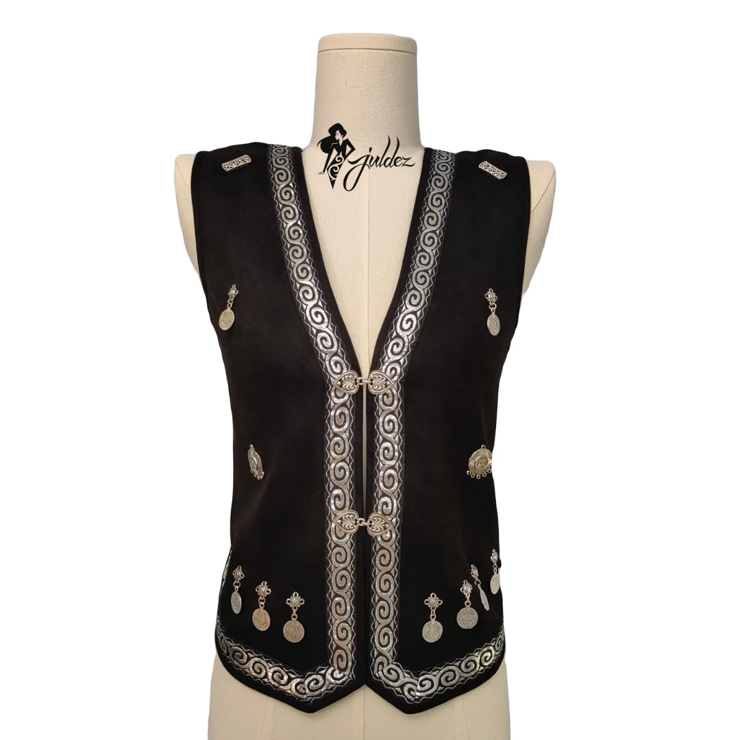 民族风 日常款 黑色 百搭 手工配饰款 马甲 成人
