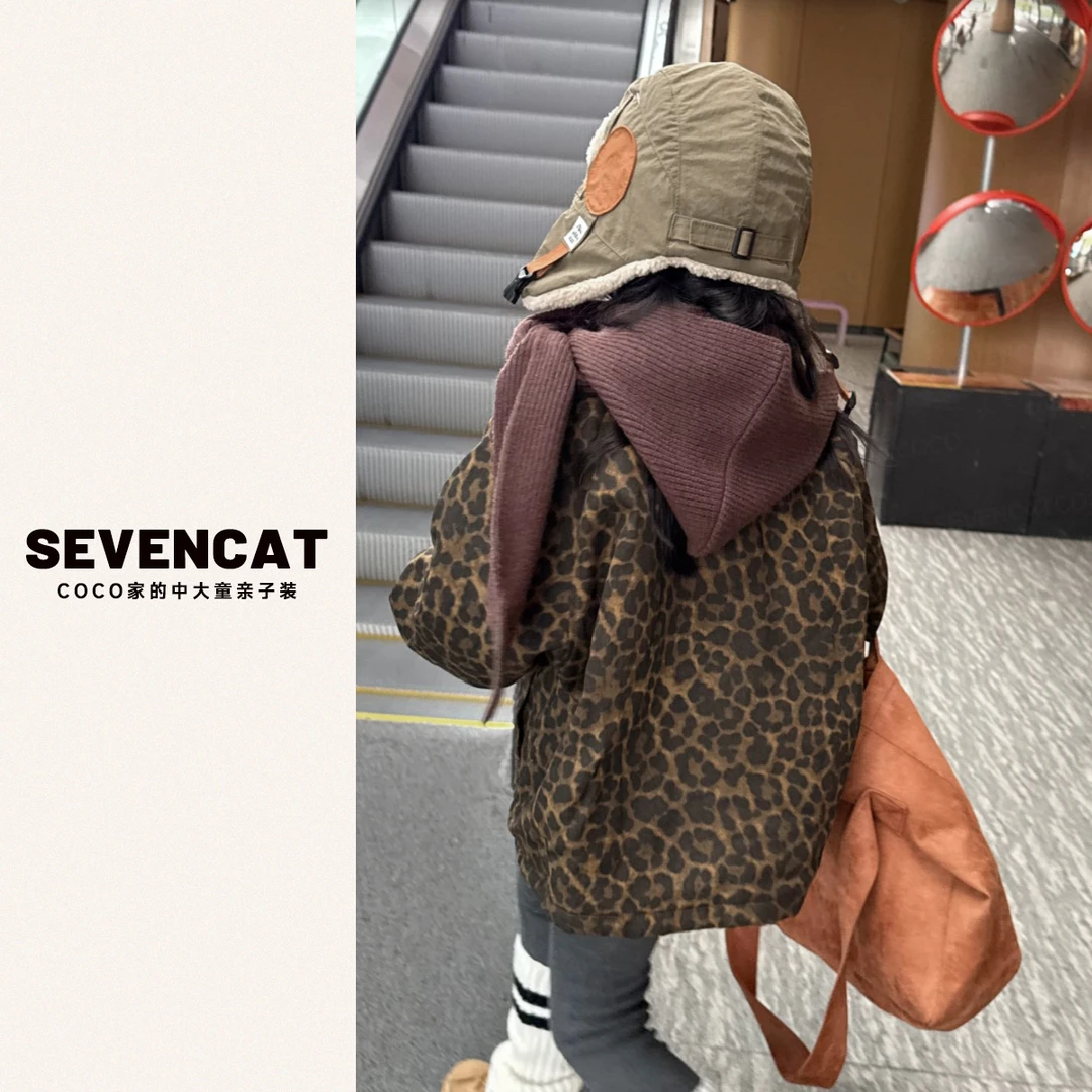 【可妈24秋款新品】针织斗篷披肩连帽坎肩~ 中大童亲子