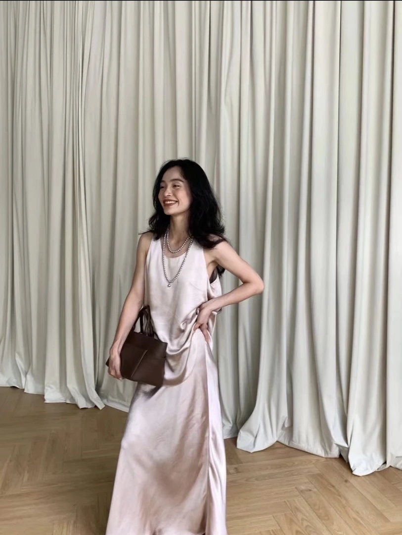 MIA LI CONCEPT高定醋酸背心长裙2件套