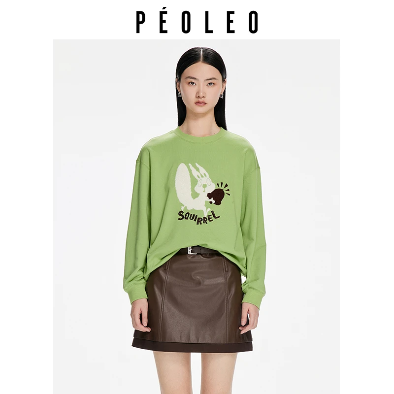 飘蕾2024早秋简约宽松休闲百搭时尚兔子卫衣女PM9220218