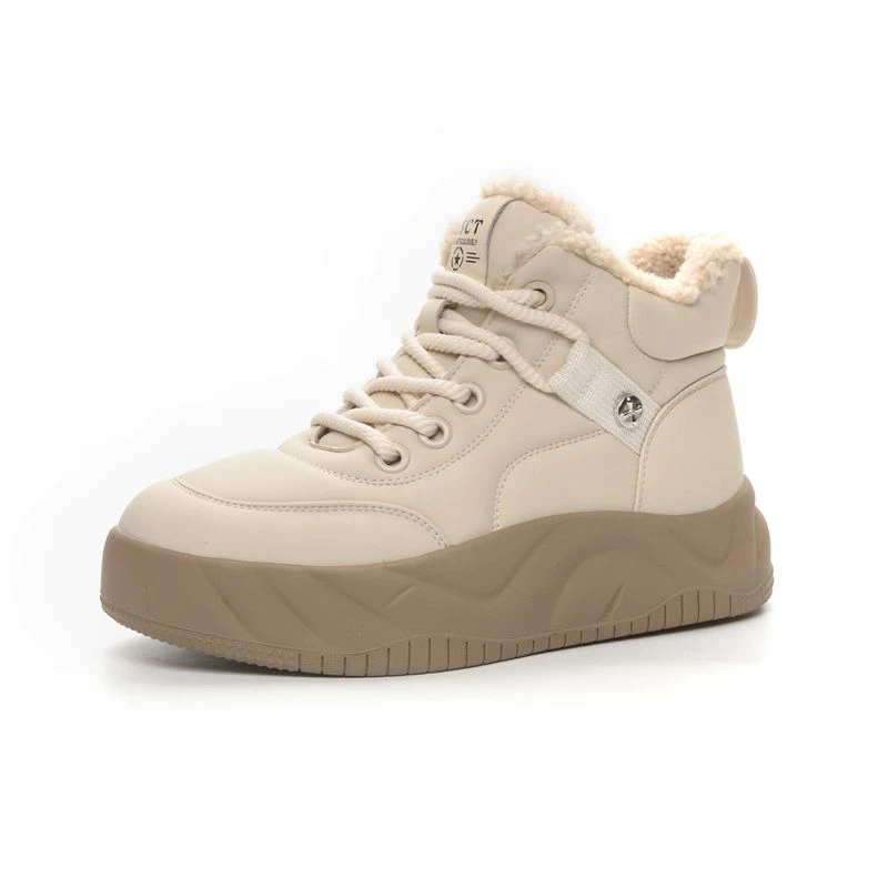 厚底增高棉鞋真皮小白鞋面包鞋加厚2024秋冬爆款潮流雪地靴1314