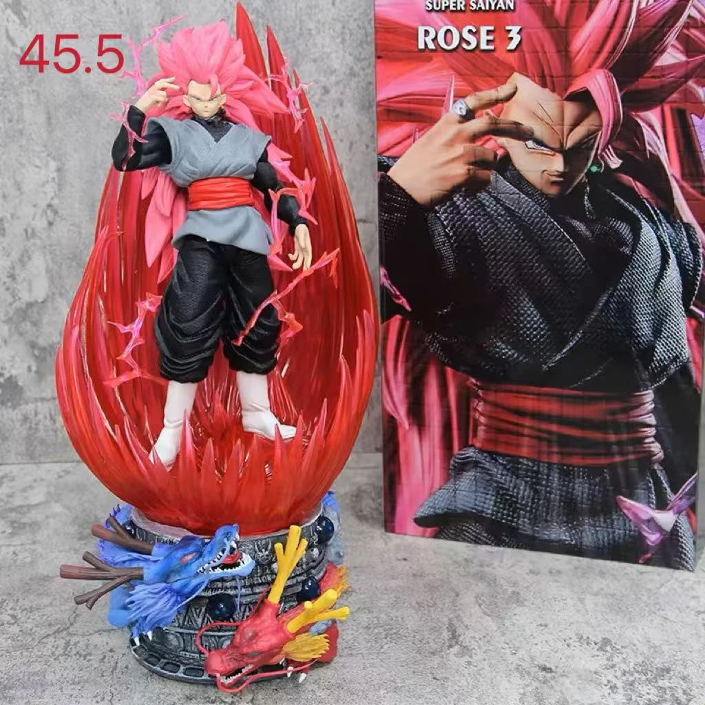 现货/七龙珠 巨浪超三桃红黑悟空手办摆件