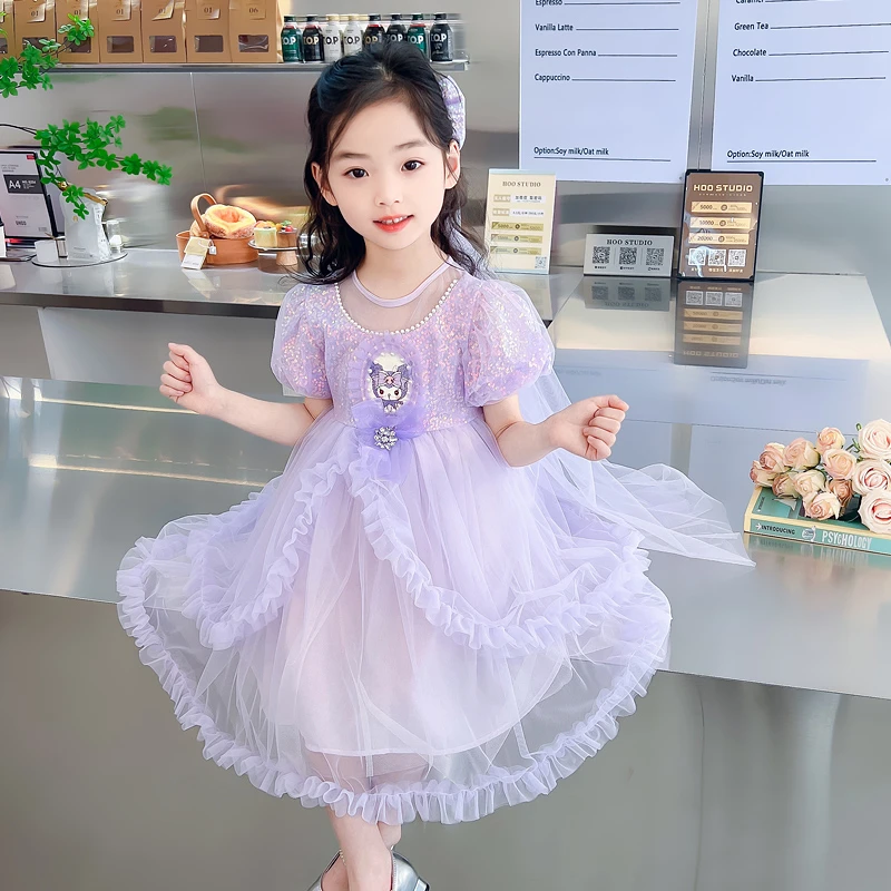 女童库洛米公主裙2024春装新款洛丽塔洋气美乐蒂连衣裙生日礼服裙