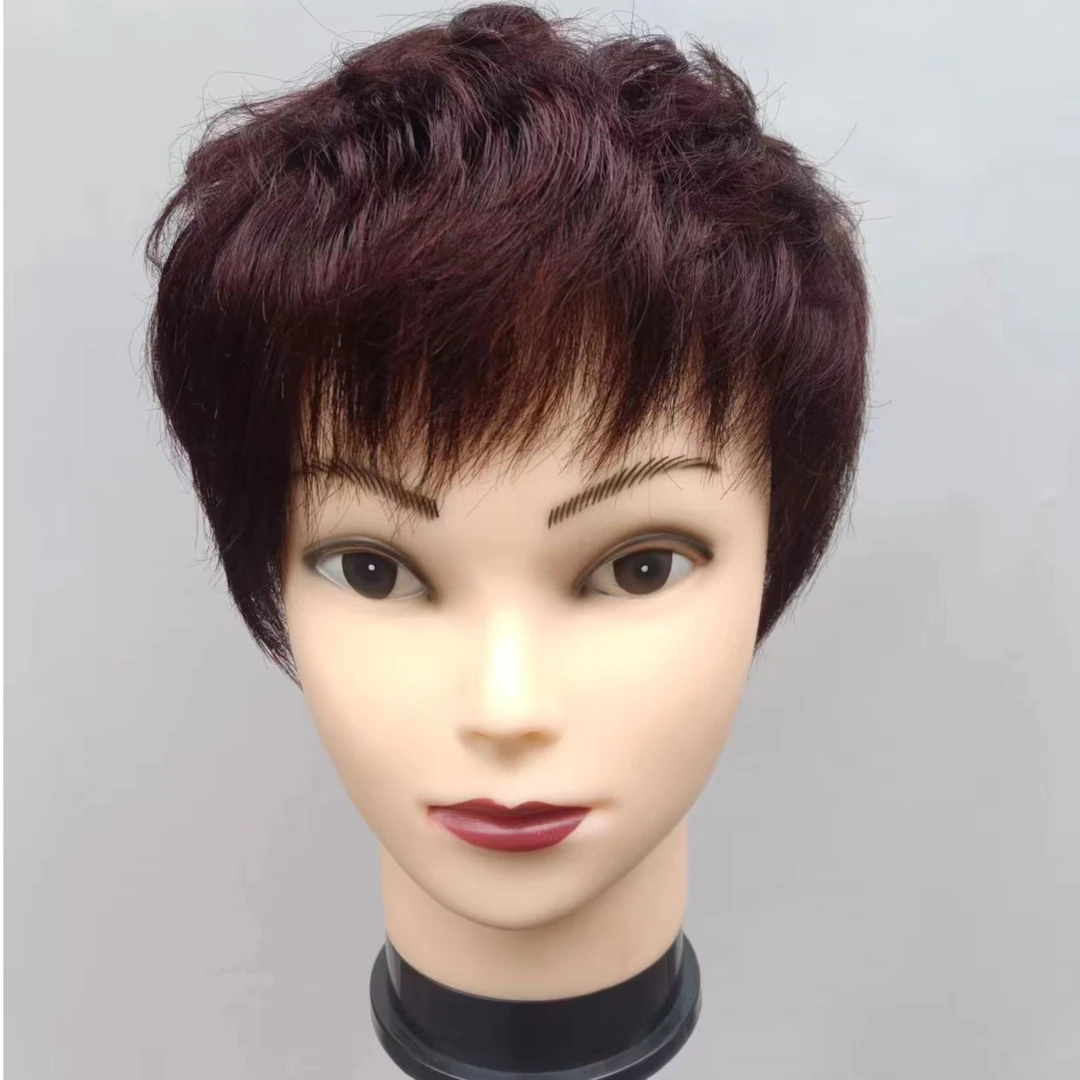 11号链接 手工钩织时尚纹理卷短发头套