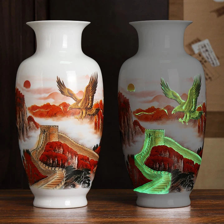 《大展宏图》景德镇出品经典瓷瓶摆件景德镇高岭土瓷器精品礼品