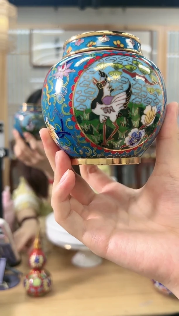 【闪购商品】景泰蓝精品平顶罐JPPD001