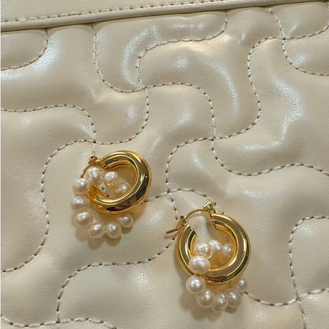 铜合金耳饰 淡水珠珠可拆卸两戴耳饰