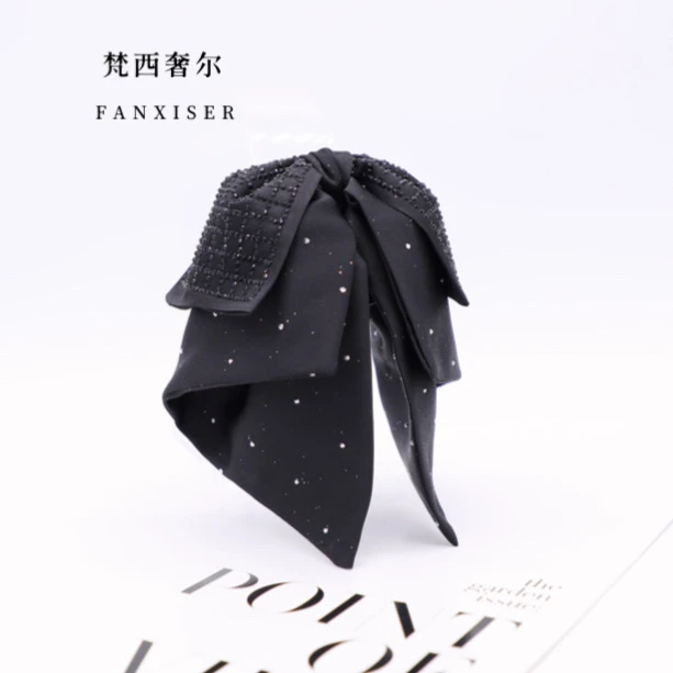 【巴黎王妃】路易斯千鸟格质感复古马尾夹YM5199