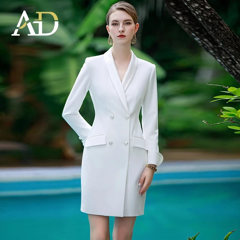 AD职业装接待播音艺考工作服女高端正装连衣裙主持人西装裙Q835