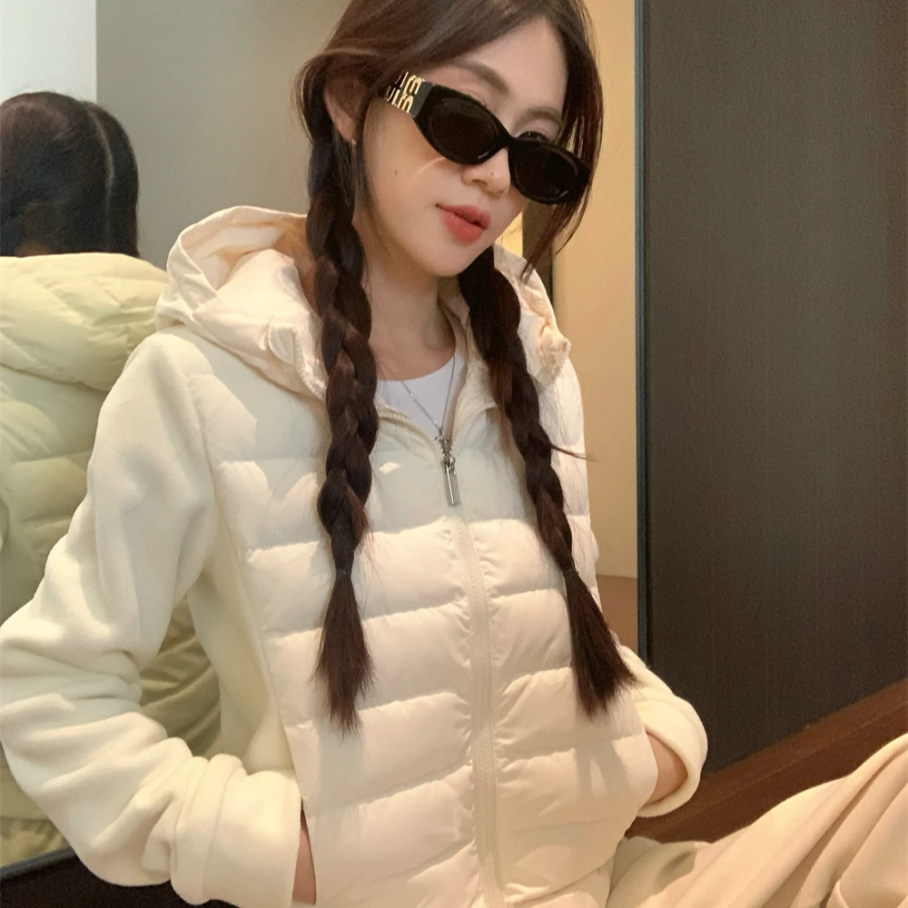 【断码清仓】冬季韩版收腰棉服女秋冬季2025新款摇粒绒拼接保暖外套