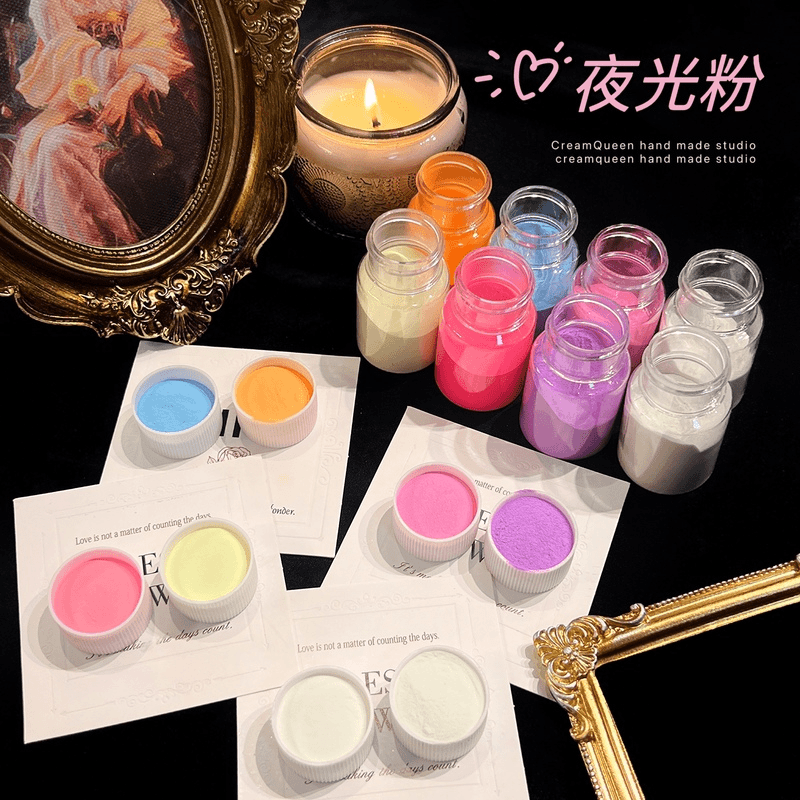 奶油皇后DIY手工闪粉闪片夜光细粉不沉底水晶滴胶奶油胶填充材料