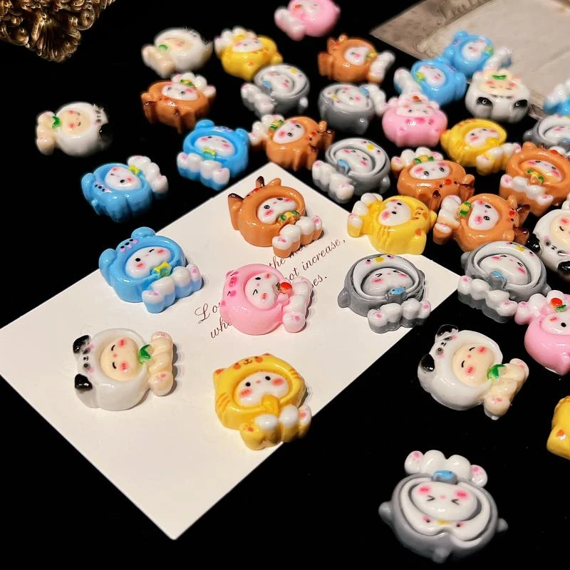 奶油皇后DIY手工创意彩色可爱卡通动物树脂配件手机壳奶油胶搭配