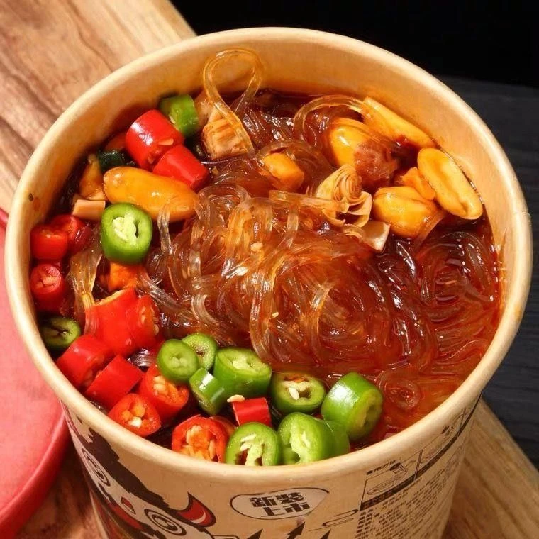 小扬哥推荐】嗨吃家网红酸辣粉大桶装重庆方便粉丝米线速食6~12桶
