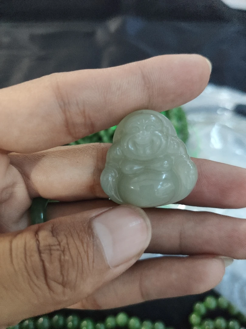 天然和田玉佛公吊坠