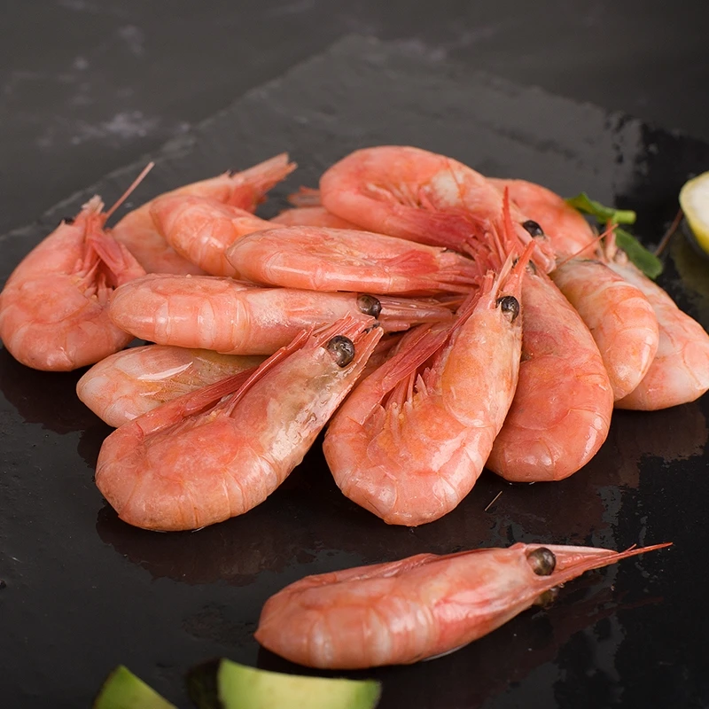 北极甜虾   新鲜速冻大号80-100腹籽甜虾3斤/盒