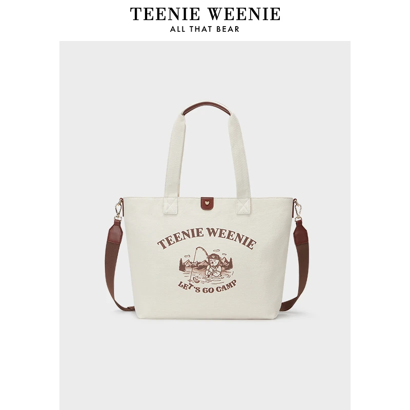 Teenie Weenie单肩斜挎大容量托特包学生通勤包包