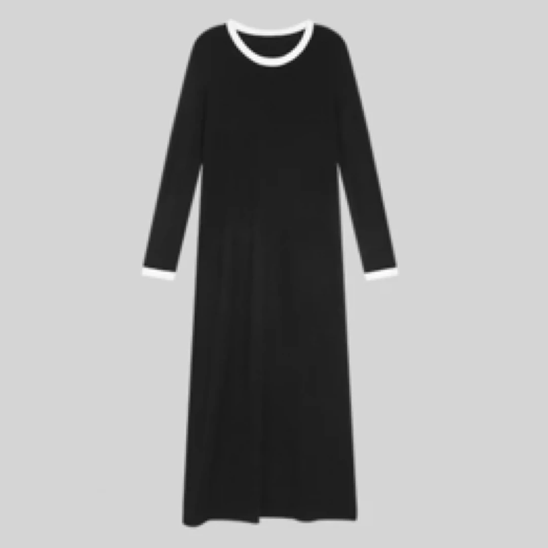 深圳Xu.q冬季长款圆领连衣裙