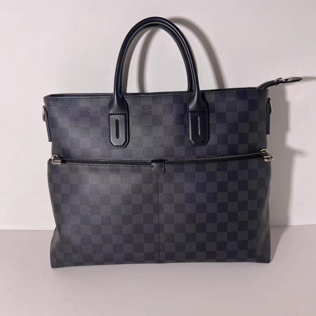 95新 LouisVuitton/路易威登 黑棋盘格手提包/022