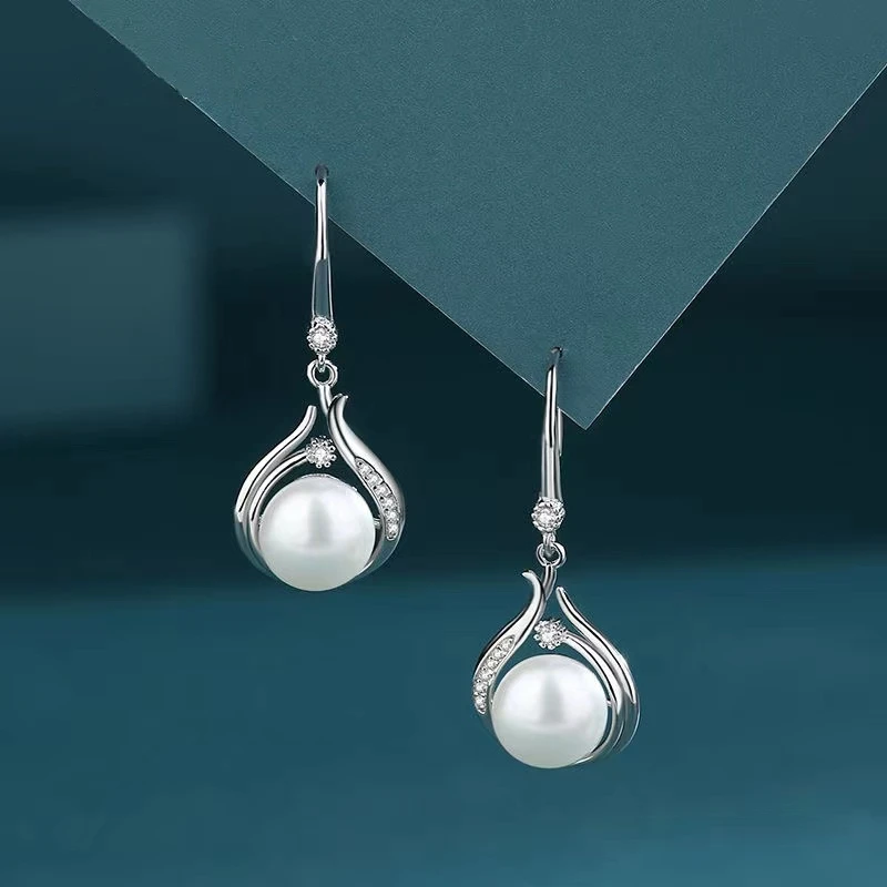 足银耳饰 990纯银耳饰女足银耳环新款潮耳钉气质高级感优雅耳坠