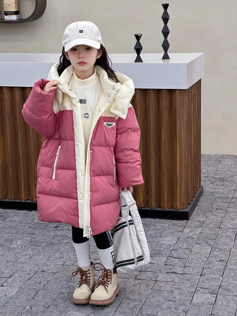 小多米 2024  新款  棉服外套中长款连帽