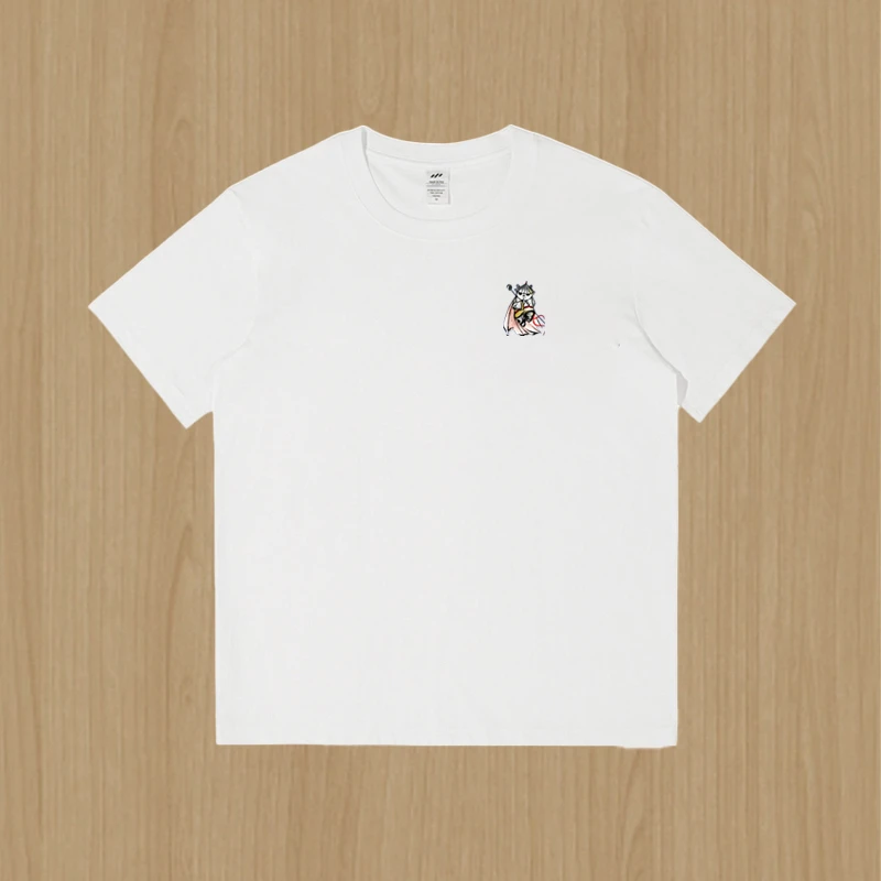 28短袖-熊猫大侠纯棉印花短袖百搭圆领男士半袖户外透气宽松t恤