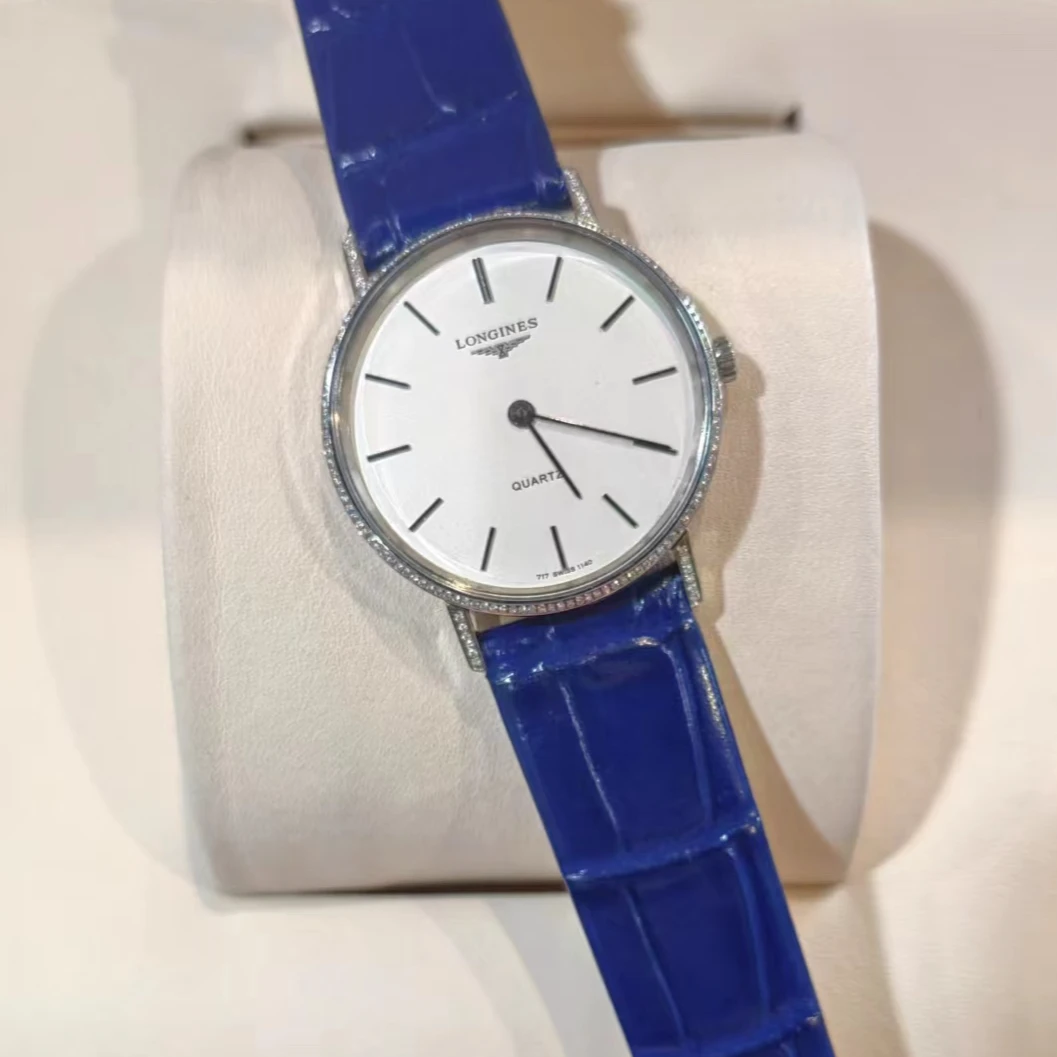 95新 Longines/浪琴 银盘调丁刻/石英女表/32盘/九月/wq/609031