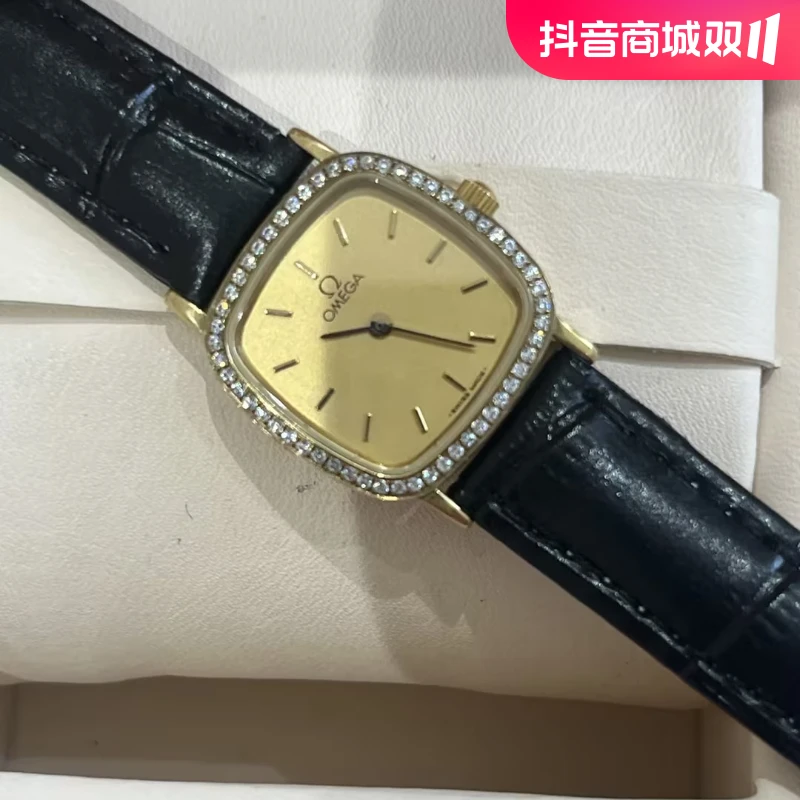 95新   欧米茄金盘/石英女表/九月/420594