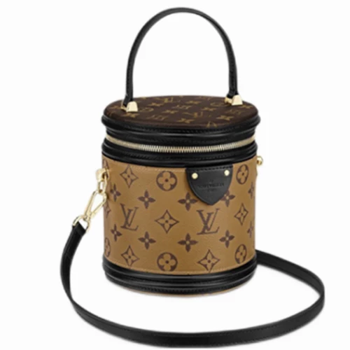 99新 LouisVuitton/路易威登 发财桶圆筒水桶包单肩斜挎包