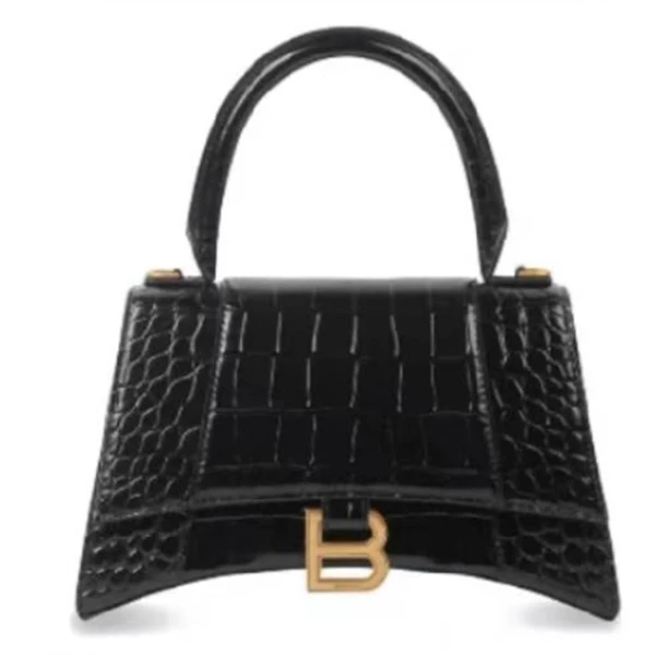 未使用 Balenciaga/巴黎世家 鳄鱼压纹Hourglass bag 沙漏包 xs/s