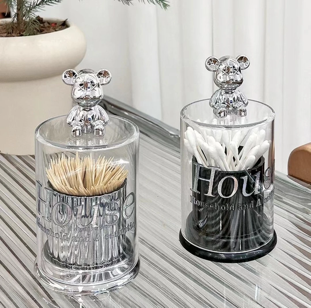 网红轻奢高颜值可爱创意牙签筒棉签牙线盒高档家用餐厅卡通牙签盒