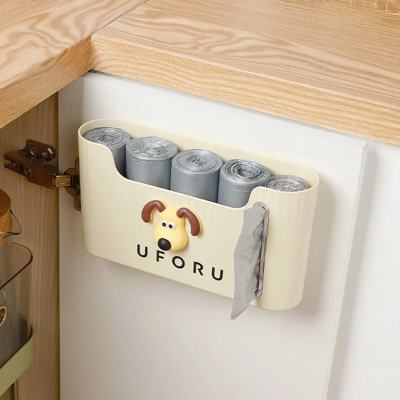 家用大容量创意塑料袋抽取盒垃圾袋收纳盒神器壁挂式厨房免打孔