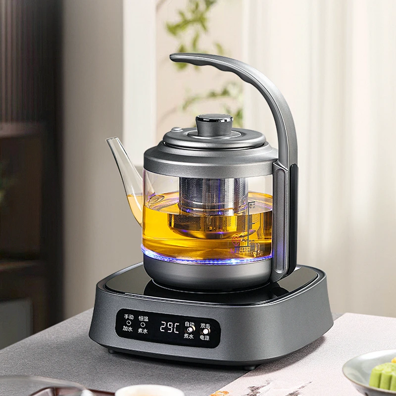 全自动底部上水烧水壶家用恒温电热水壶抽水壶一体机蒸茶煮茶器