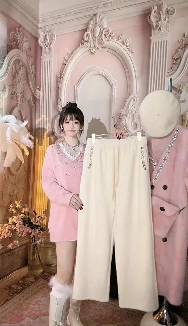 【崔】K0047 秋冬针织休闲裤卫裤长裤时尚运动裤