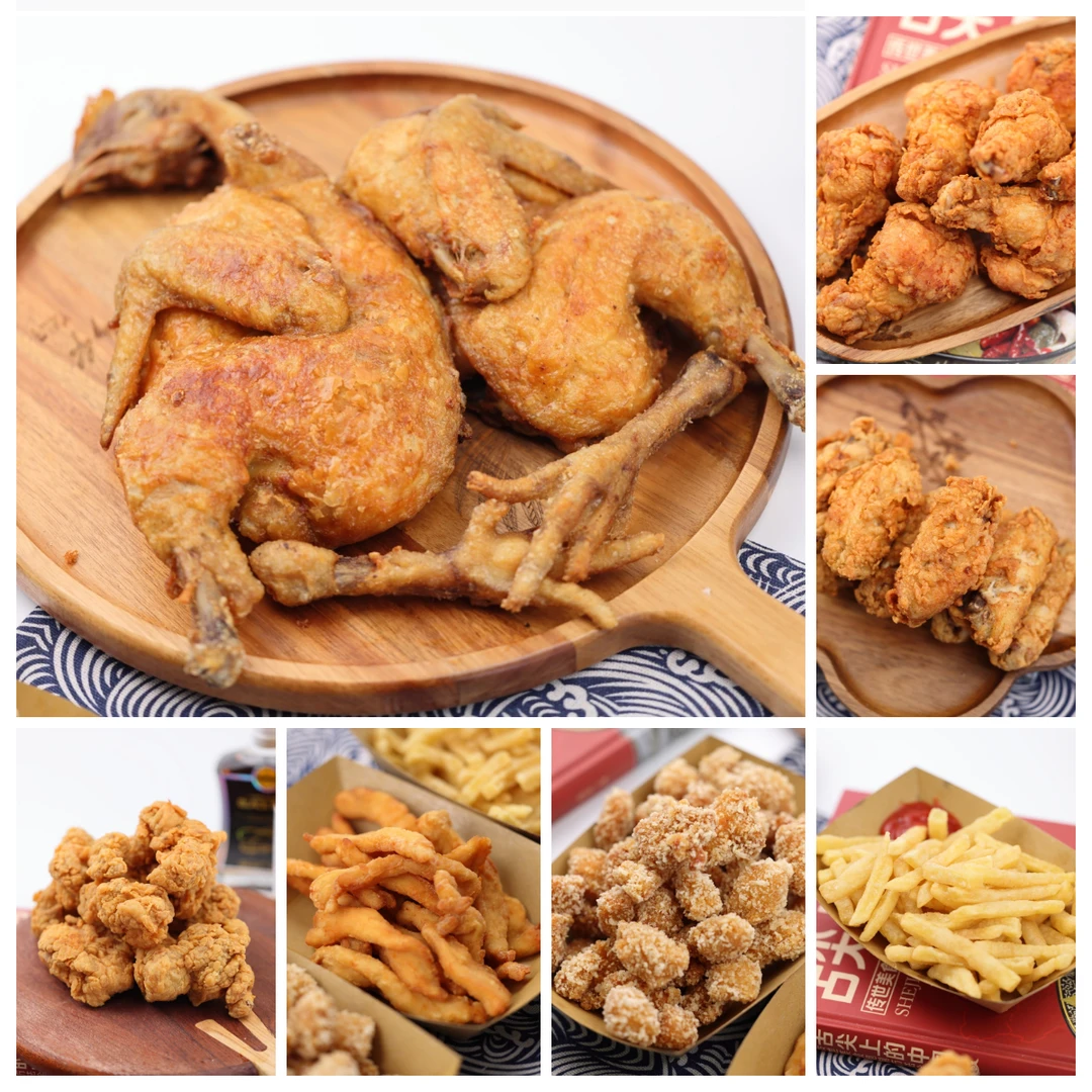 课程|7款炸鸡炸薯条鸡米花吮指原味鸡香酥鸡鸡柳KFC麦D劳