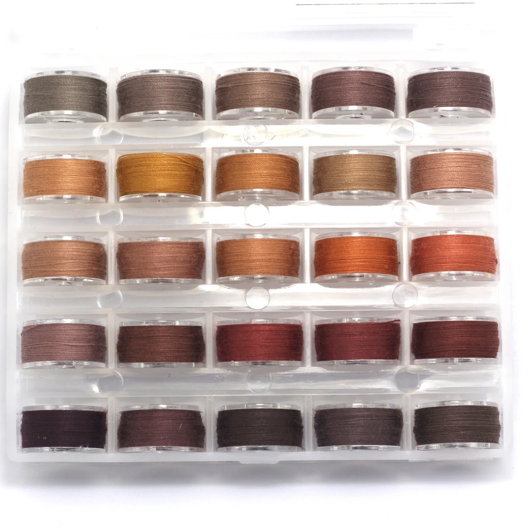 41#咖啡色系小卷缝纫线 手工拼布艺DIY 1000色手缝线
