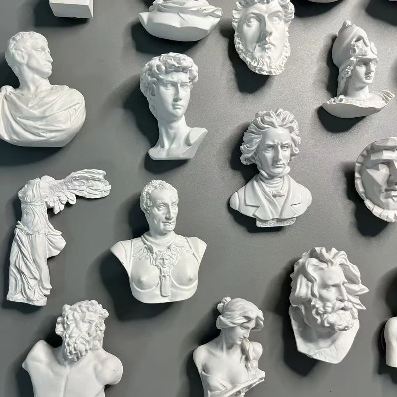 创意北欧立体冰箱贴仿石膏磁贴贝多芬小卫阿波罗磁性贴吸铁石yjyj