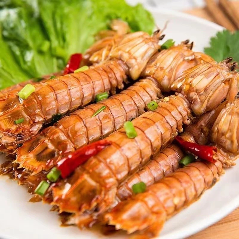 渤海野生大号皮皮虾熟冻发货  一盒500g 送椒盐 单只12-14cm