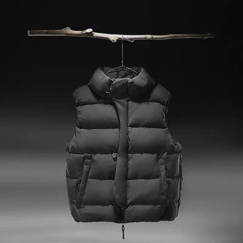 设计师集合男装  男士羽绒马甲立领保暖背心潮流百搭外套