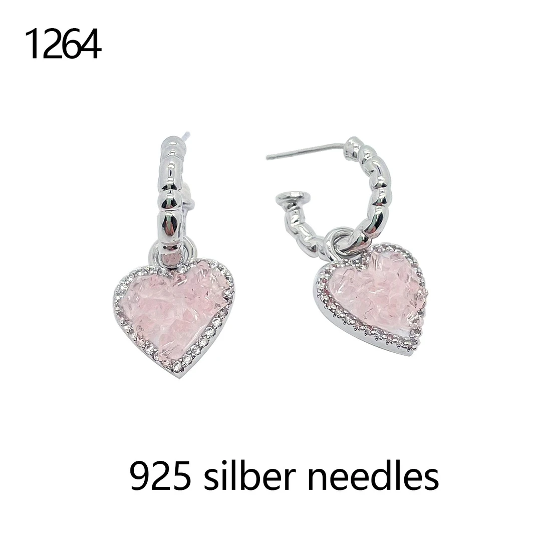 铜合金耳饰 耳钉手工气质可法式1264