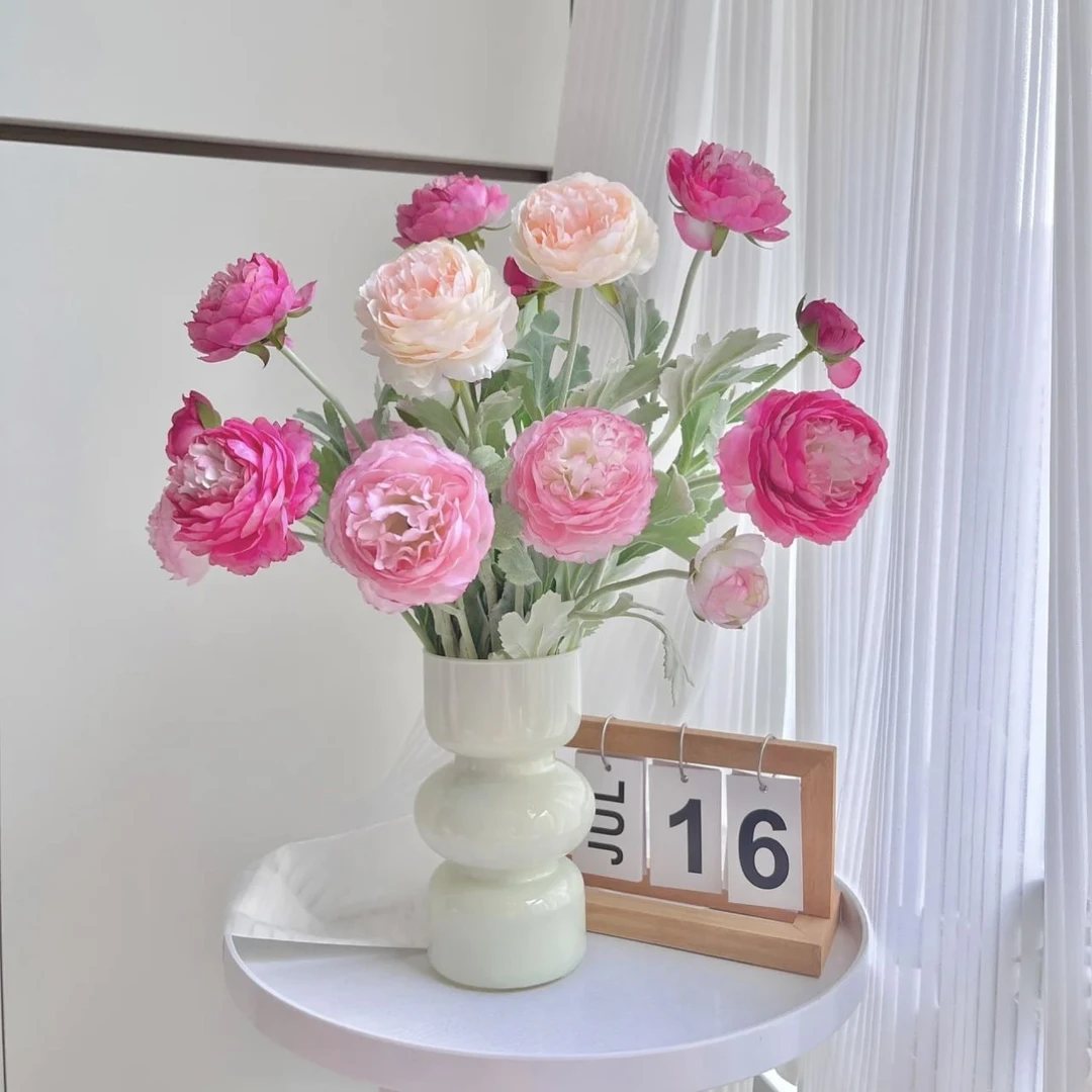 北欧ins风 高品质露莲仿真花假花客厅餐桌室内洋牡丹芍药装饰摆件