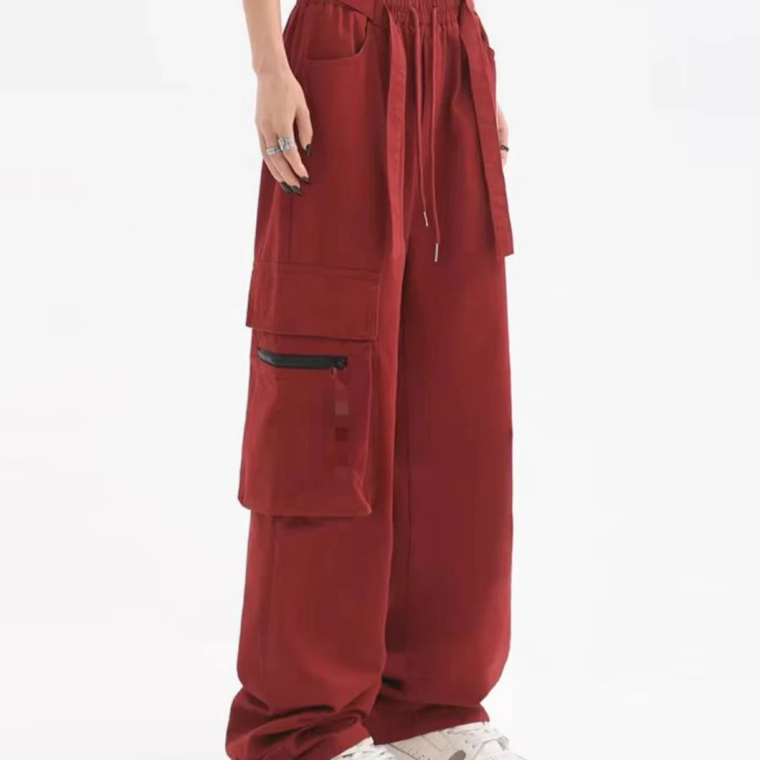 C4-4红色“日出”工装裤（0302）