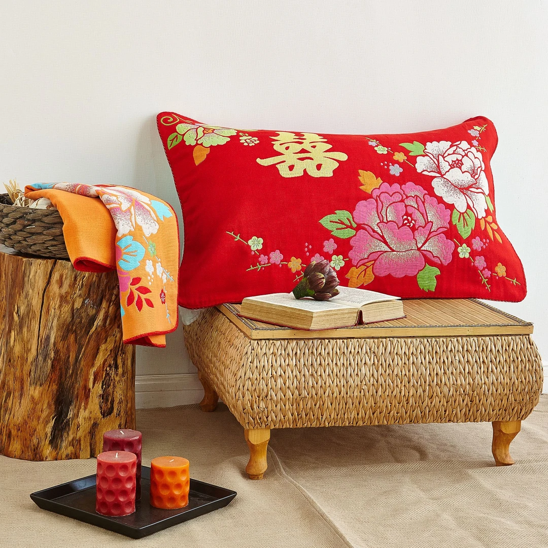 【纱布枕巾】六层加厚纱布柔软吸汗纯棉枕头巾一对装