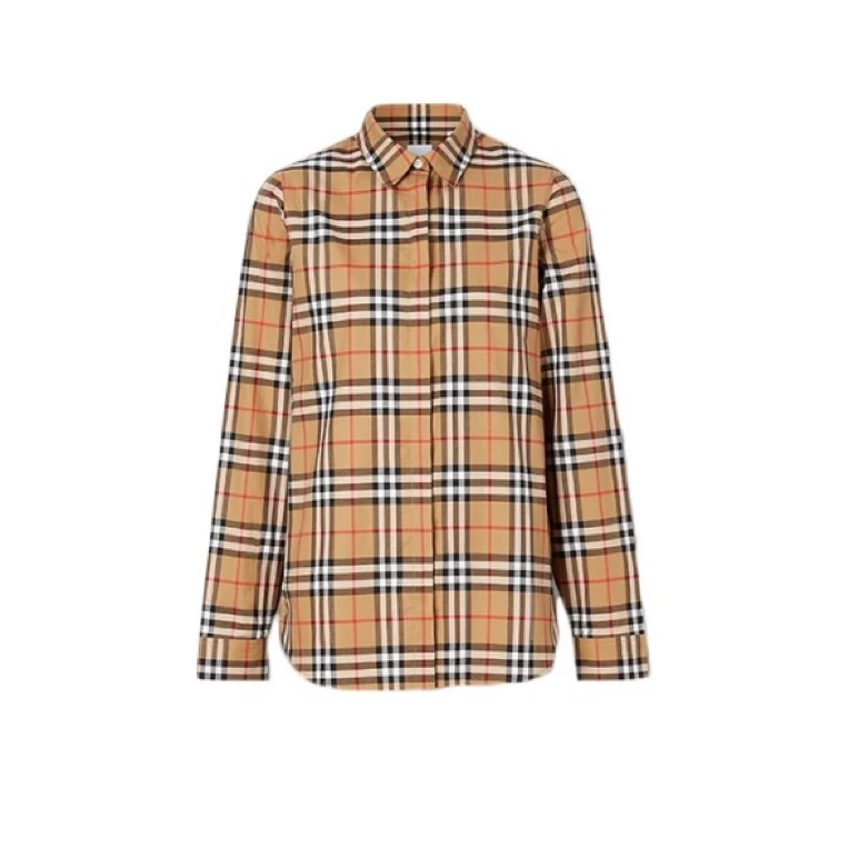 95新 奢铭荟 Burberry 巴宝莉经典格纹衬衫36码